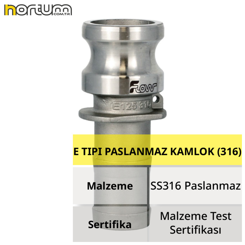 E TIPI PASLANMAZ KAMLOK (316)