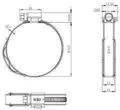 Yaylı Paslanmaz Kelepçe - 12mm W3(430) IS