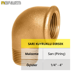 SARI KUYRUKLU DIRSEK 3/4'' - 1 Adet