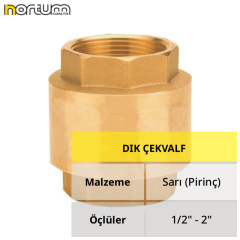 DIK ÇEKVALF 1 1/2'' - 1 Adet