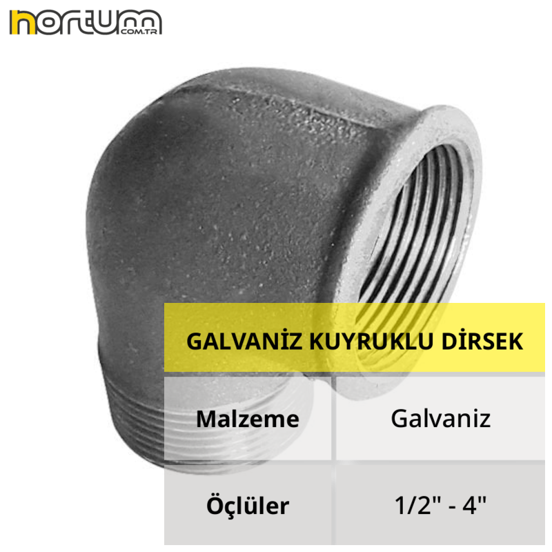 GALVANİZ KUYRUKLU DİRSEK