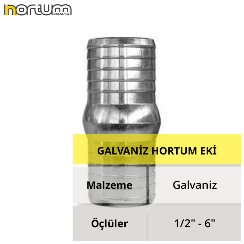 GALVANİZ HORTUM EKİ 6'' - 20 Adet