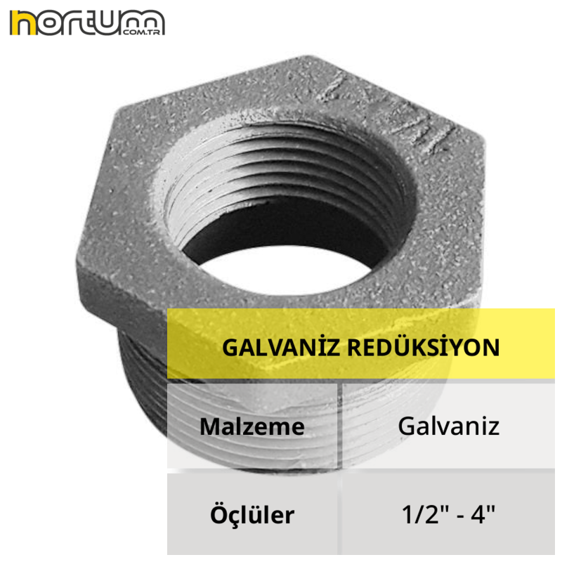 GALVANİZ REDÜKSİYON 3/4'' x 1/2'' - 5 Adet