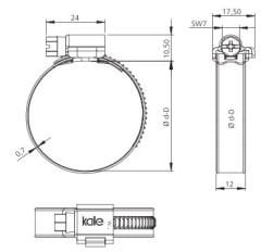 12mm W1 VİDA SÜRÜMLÜ KELEPÇE 160x180 - 100 Adet