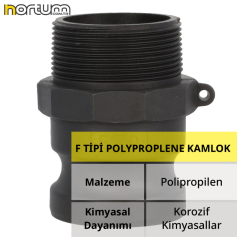 F TİPİ POLYPROPLENE KAMLOK 2'' - 1 Adet